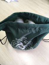 Load image into Gallery viewer, Bottle Green Gymsac with school logo (medium size 11 litres)